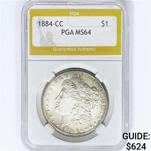 1884-CC Morgan Silver Dollar PGA MS64