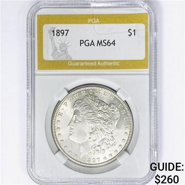 1897 Morgan Silver Dollar PGA MS64