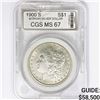 Image 1 : 1900-S Morgan Silver Dollar CGS MS67