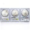 Image 2 : 1922-D Set (3) Silver Peace Dollar PCGS AU58