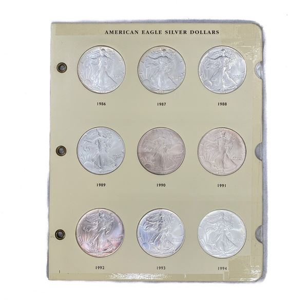 1986-2015 American 1oz Silver Eagle Book (35 Coins