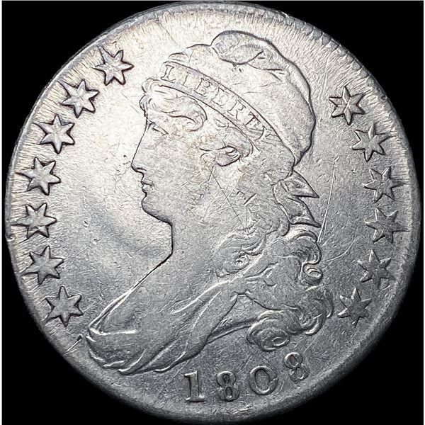 1808 Capped Bust Half Dollar LIGHTLY CIRCULATED