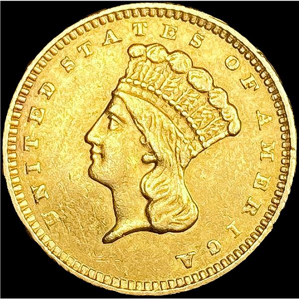 1856 Slant 5 Rare Gold Dollar UNCIRCULATED