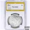 Image 1 : 1927 Silver Peace Dollar PGA MS62