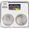 Image 2 : 2023 G.Britain Silv. 2P Set-FR NGC MS69 QEII & K.