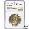 Image 1 : 1951-D Franklin Half Dollar NGC MS66 FBL