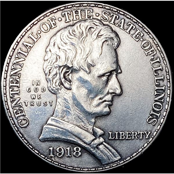 1918 Illinois Half Dollar CLOSELY UNCIRCULATED