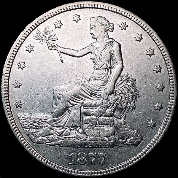 1877 Silver Trade Dollar CLOSELY UNCIRCULATED