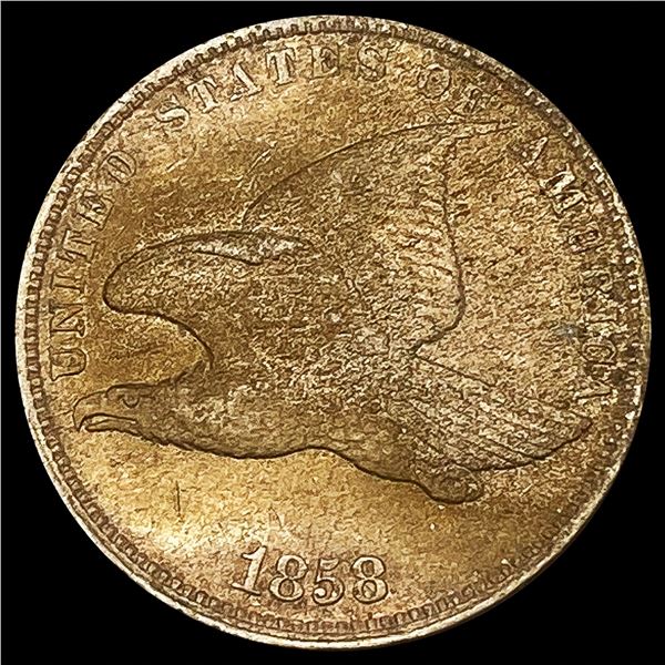 1858 Flying Eagle Cent ABOUT UNCIRCULATED