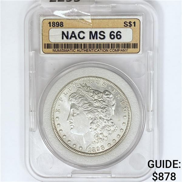 1898 Morgan Silver Dollar NAC MS66