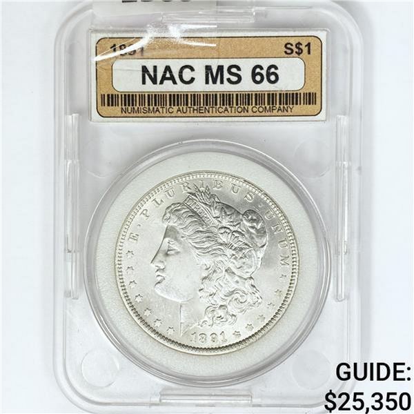 1891 Morgan Silver Dollar NAC MS66