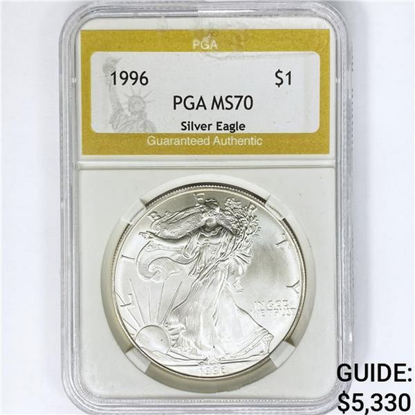 1996 American 1oz SIlver Eagle PGA MS70