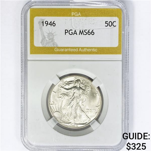 1946 Walking Liberty Half Dollar PGA MS66