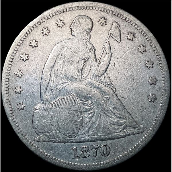 1870 Seated Liberty Dollar LIGHTLY CIRCULATED