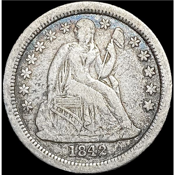 1842-O Seated Liberty Dime NICELY CIRCULATED