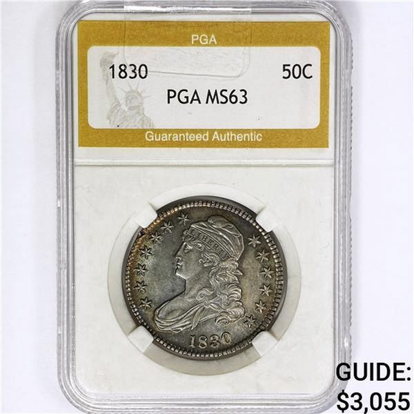 1830 Capped Bust Half Dollar PGA MS63