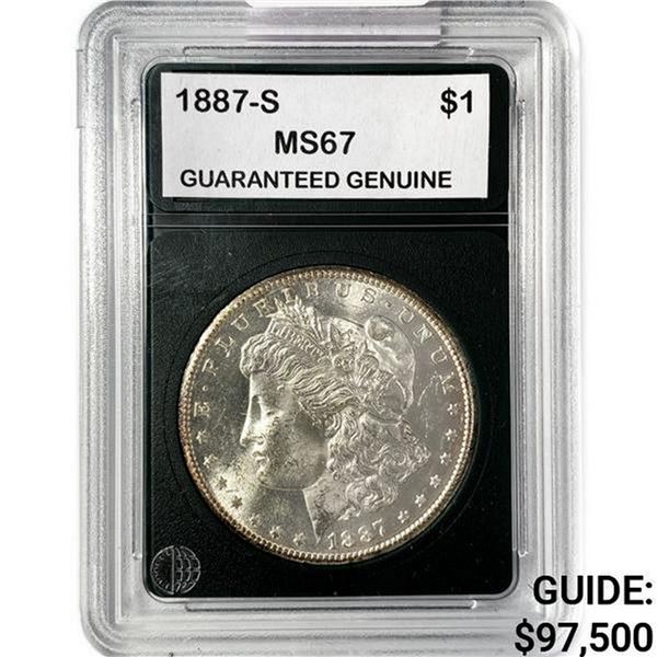 1887-S Morgan Silver Dollar GG MS67