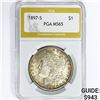 Image 1 : 1897-S Morgan Silver Dollar PGA MS65