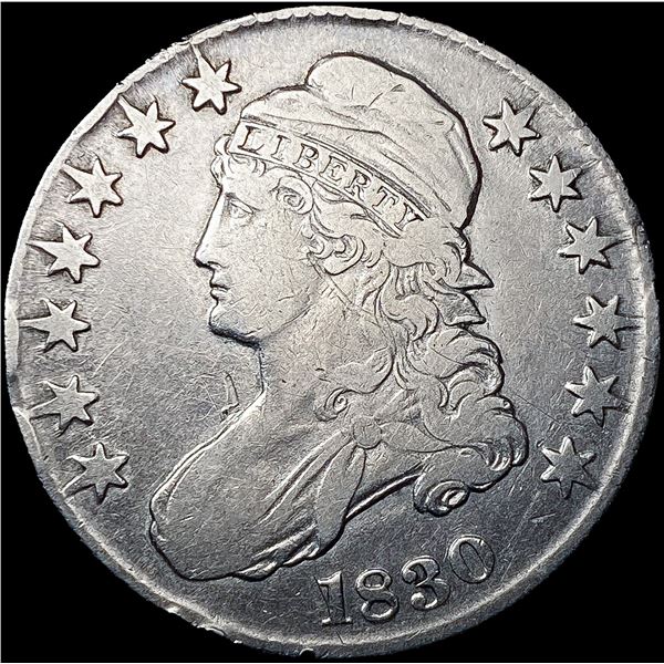 1830 O-104 Capped Bust Half Dollar LIGHTLY CIRCULA