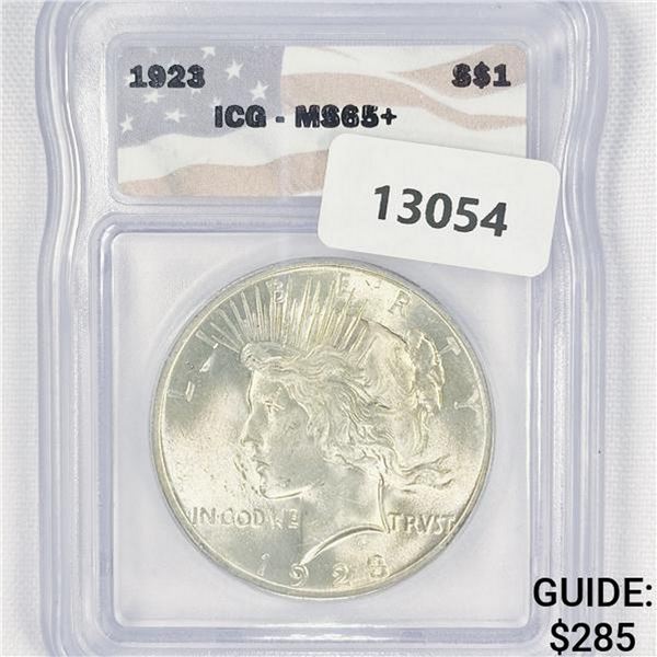 1923 Silver Peace Dollar ICG MS65+