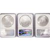 Image 2 : 2010 Set (3) American Silver Eagles NGC MS69