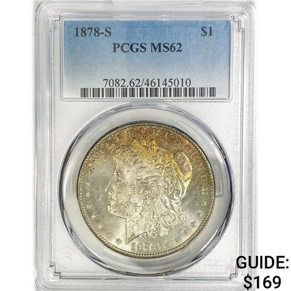 1878-S Morgan Silver Dollar PCGS MS62