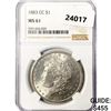 Image 1 : 1883-CC Morgan Silver Dollar NGC MS61