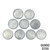 Image 1 : 1927-1935 Silver Peace Dollars (9 Coins)