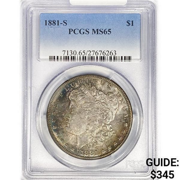 1881-S Morgan Silver Dollar PCGS MS65