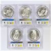 Image 2 : 1922-D Set (5) Silver Peace Dollar PCGS MS61