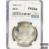 Image 1 : 1889-O Morgan Silver Dollar NGC MS61
