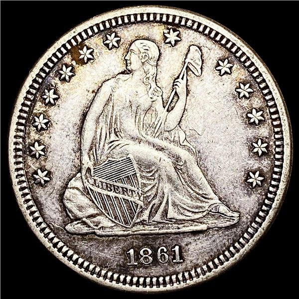 1861 Seated Liberty Quarter CLOSELY UNCIRCULATED