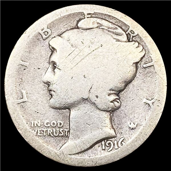 1916-D Mercury Dime NICELY CIRCULATED