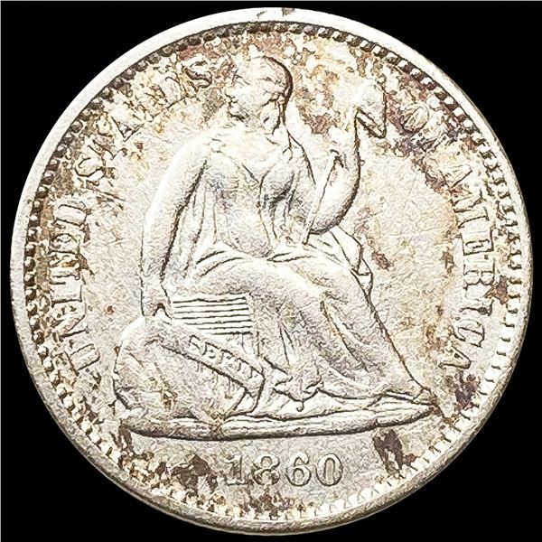 1860 Seated Liberty Half Dime CLOSELY UNCIRCULATED