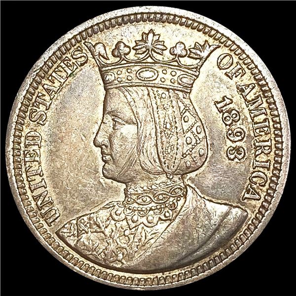 1893 Isabella Silver Quarter LIGHTLY CIRCULATED