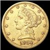 Image 1 : 1880 $5 Gold Half Eagle CLOSELY UNCIRCULATED