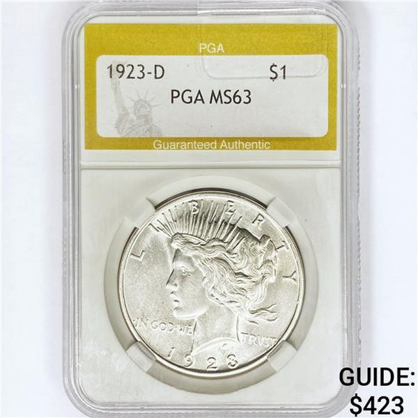 1923-D Silver Peace Dollar PGA MS63