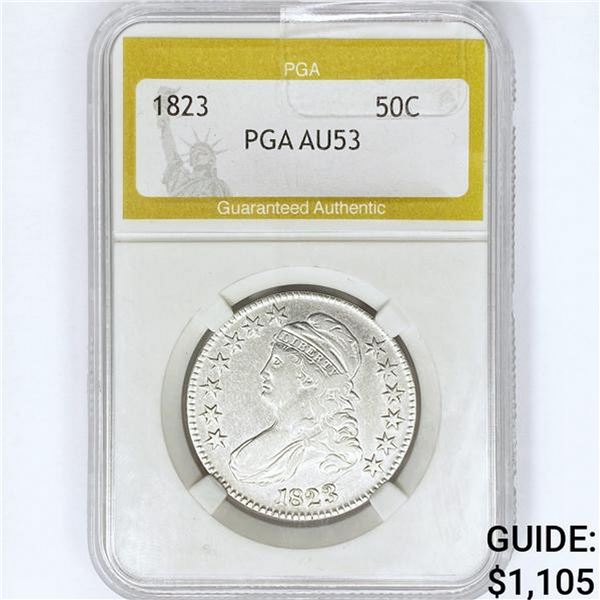 1823 Capped Bust Half Dollar PGA AU53