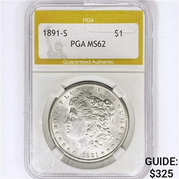 1891-S Morgan Silver Dollar PGA MS62