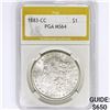 Image 1 : 1883-CC Morgan Silver Dollar PGA MS64