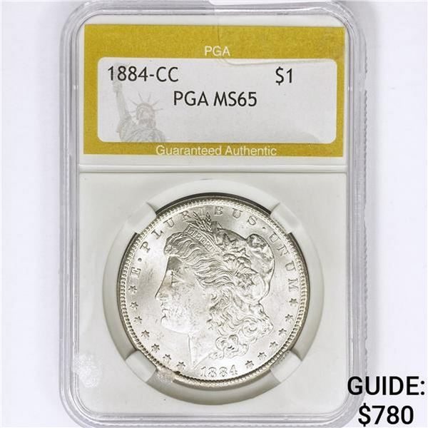 1884-CC Morgan Silver Dollar PGA MS65