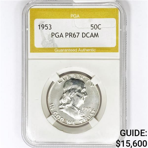 1953 Franklin Half Dollar PGA PR67 DCAM