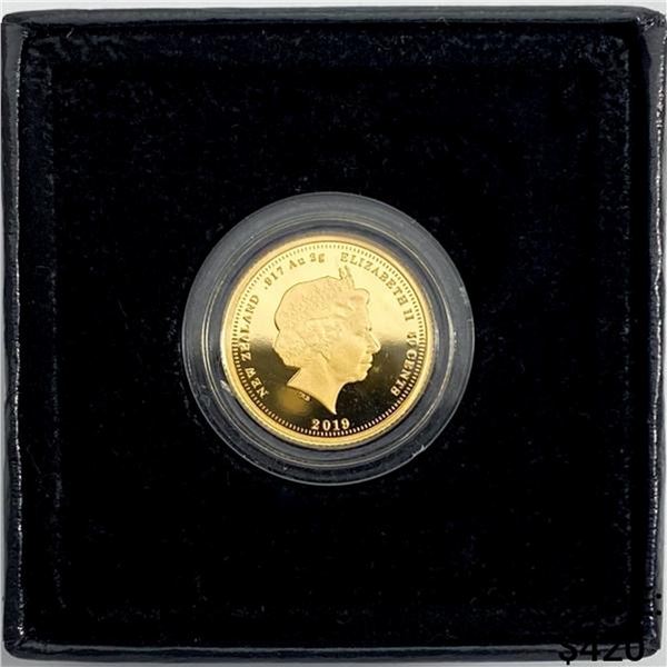 2019 New Zealand .0705oz Gold 50 Cents