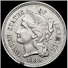 Image 1 : 1880 Nickel Three Cent NEARLY UNCIRCULATED