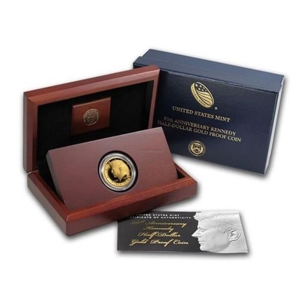 2014-W 50th Ann Kennedy Half Dollar .75oz Gold PR