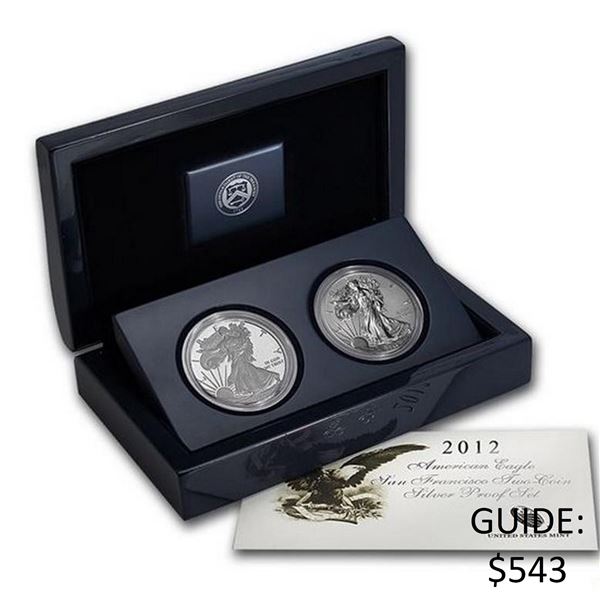 2012-S American 1oz Silver Eagle 2 Coin Proof Set