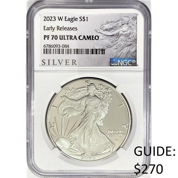 2023-W White Silver Eagle NGC PR70 UCam Sil. Label