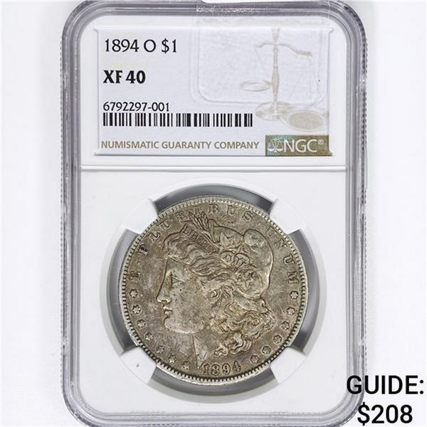 1894-O Morgan Silver Dollar NGC XF40