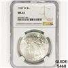 Image 1 : 1927-D Silver Peace Dollar NGC MS61