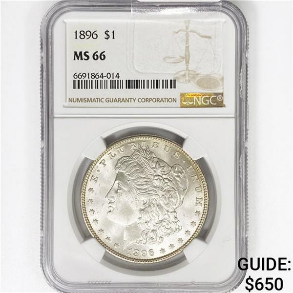 1896 Morgan Silver Dollar NGC MS66